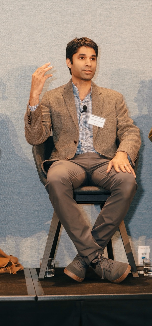 Anant Vinjamoori speaking on a panel